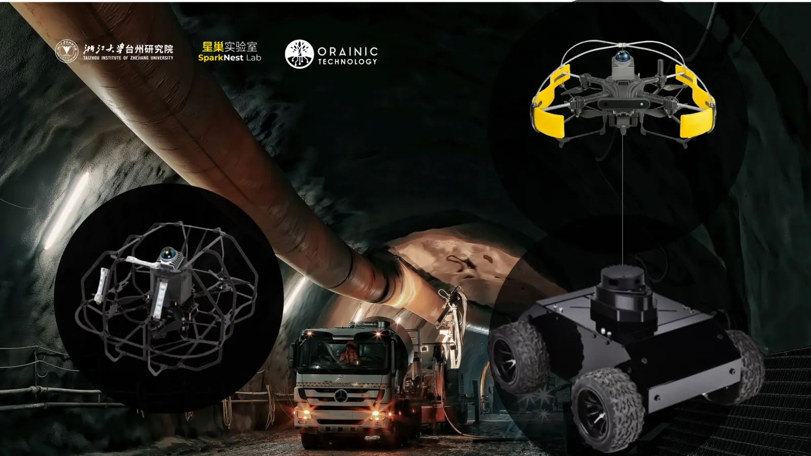 AGV + Tethered UAV Inspection